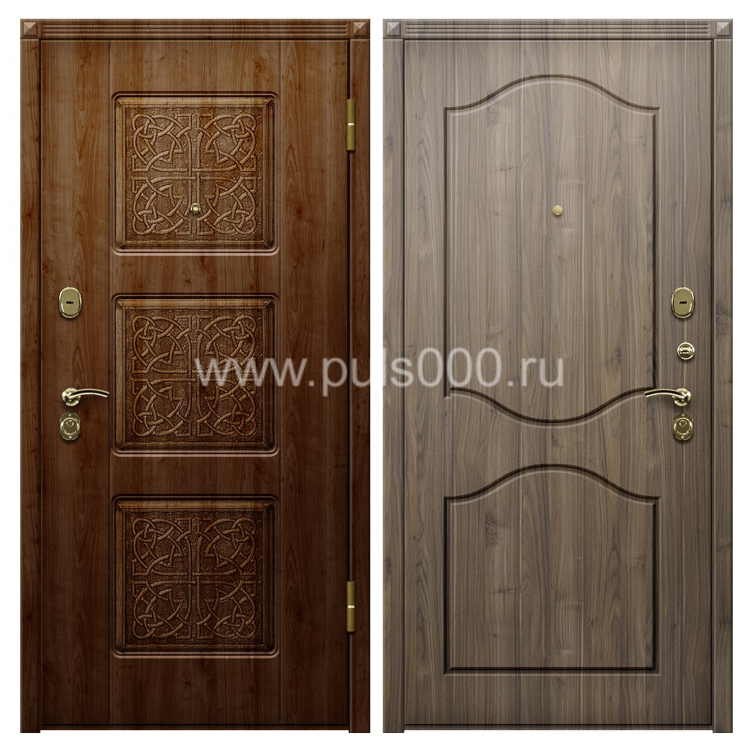 Входная темная дверь с утеплителем в квартиру VIN-43, цена 26 745  руб.