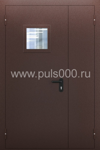Тамбурная стальная противопожарная дверь со стеклом ТПД-10, цена 21 150  руб.